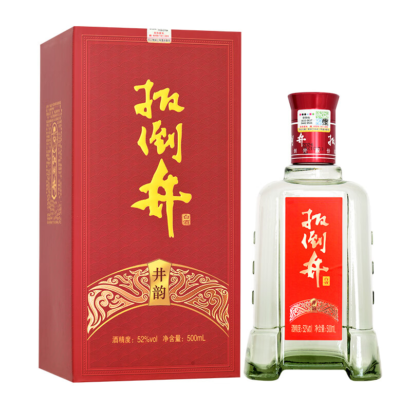 扳倒井白酒 52度井韵 纯粮食酿造浓香型礼盒包装白酒 自饮送礼口粮白酒 52度 500mL 6瓶 整箱装