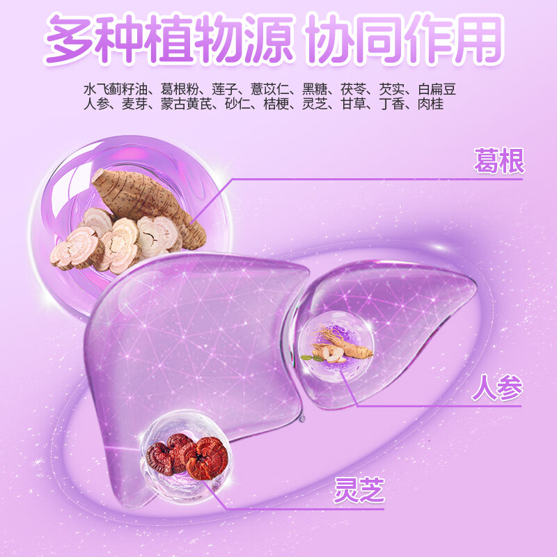 Hong Kong VCJOH Limited水飞蓟人参葛根咀嚼片应酬喝酒熬夜 3瓶装