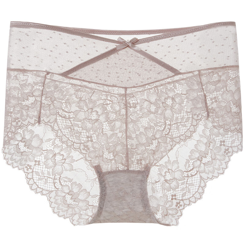 古今(GUJIN)女士内裤女性感抑菌棉裆薄加肥大码三角短裤头法式纯欲蕾丝 黑色+芋紫+白色 3条 XL (推荐体重:60-70kg)