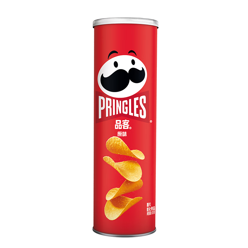 品客（Pringles）薯片罐装桶装休闲办公室膨化食品儿童成人零食经典原味110g