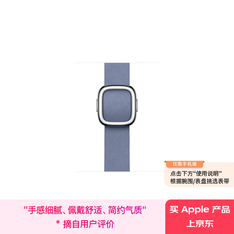 Apple/苹果 41毫米L码 薰衣草蓝色现代风扣式表带 适用40毫米的SE3/2和42毫米的S11/10 苹果表带