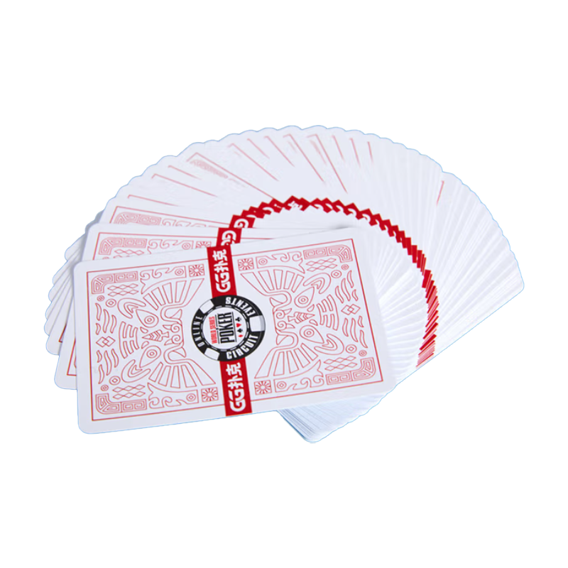 POKERABOVE德州扑克牌 WPT联合出品德州扑克塑料扑克专属制作磨砂（WPT） GG扑克红色一付