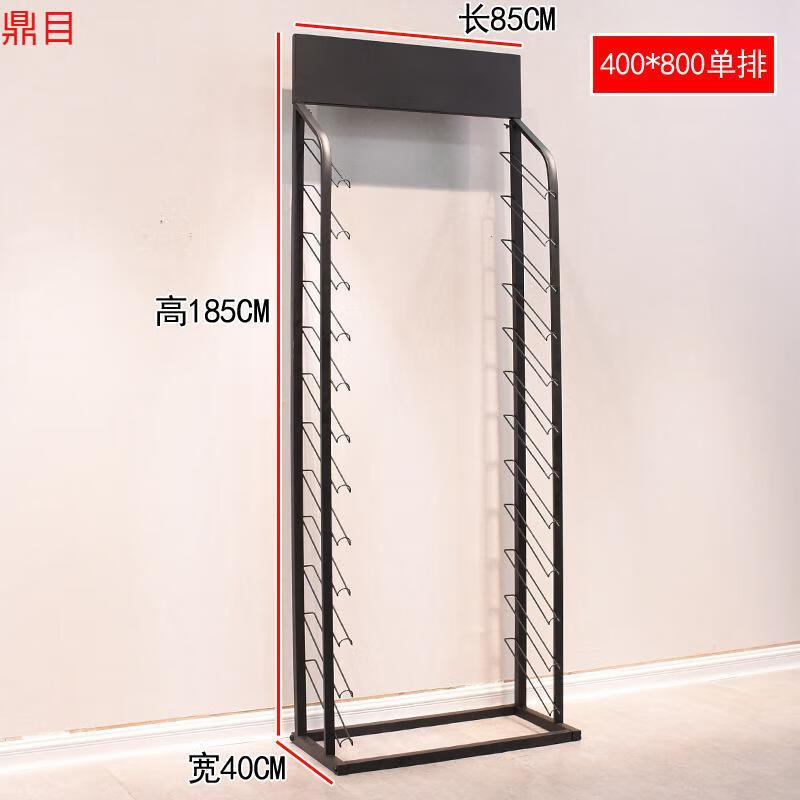 鼎目瓷磚展示架櫥柜門展架鋁扣板石材樣品色板架子集成吊頂木地板貨架 400*800單排(12片)