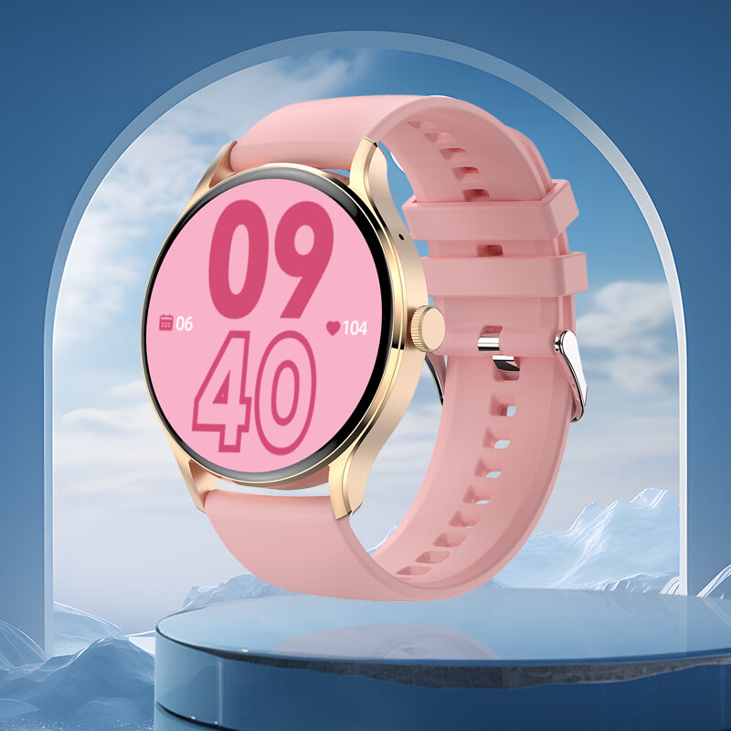 莱思帝智能手表运动心率血压血氧睡眠监测健身跑步IP68防水防汗长续航蓝牙接打电话离线支付语音助手手环 金色 金属机身-AI语音助手 金属机身-AI语音助手