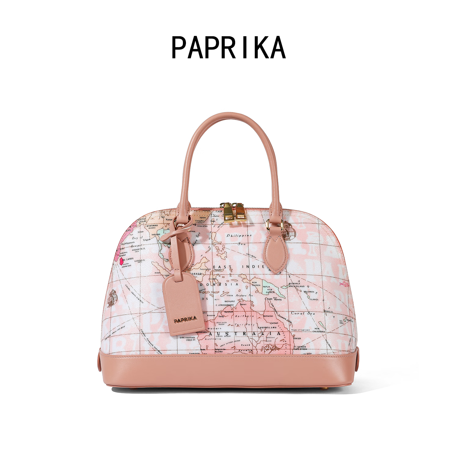 PAPRIKA包包女款2025年轻奢女士单肩斜挎手提贝壳包圣诞节礼物送老婆女友 灰色【尊享礼盒】