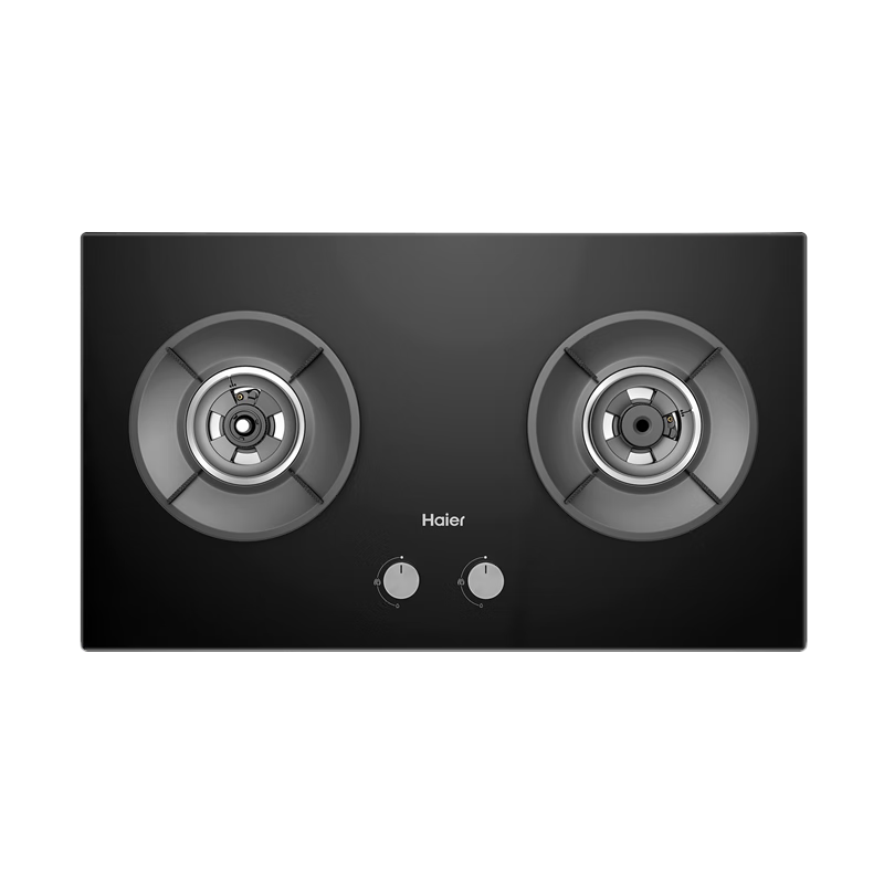 海尔（Haier）【麦浪套系】燃气灶天然气双灶 嵌入式台嵌两用 百搭锅防干烧防护 5.2kw猛火国家补贴20%QGBE2(天)
