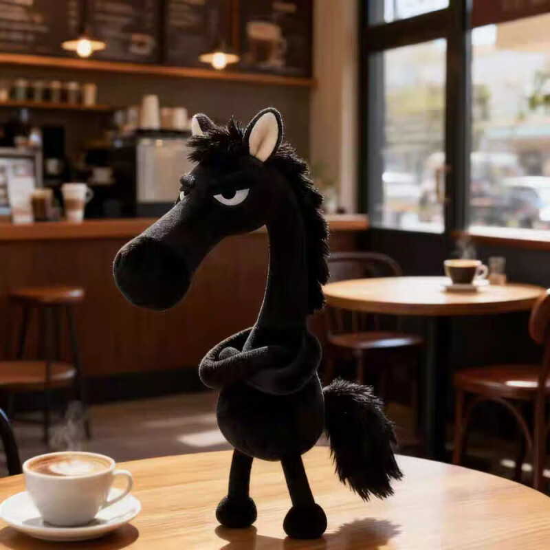 迪士尼(Disney)新款2026马年吉祥物天选高冷黑马包包挂饰包包挂件送礼毛绒玩偶 2026马年-高傲黑马挂件【赠链条】