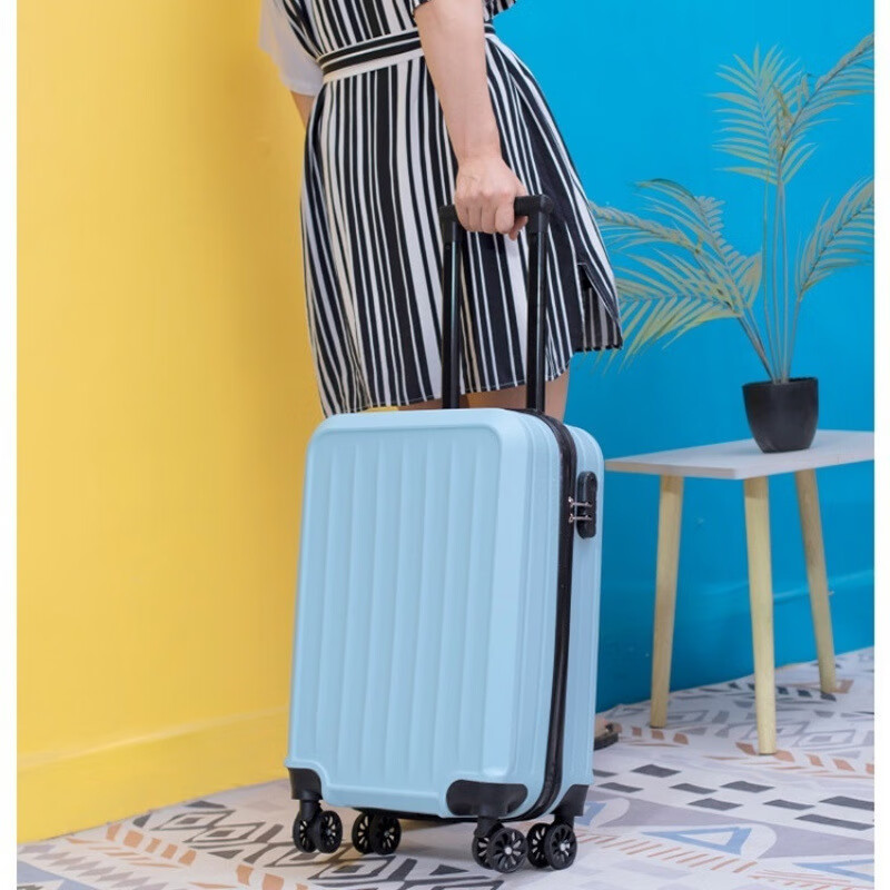 小米宝宝们官旗（MI)20学生旅行箱轮小型拉链密码新款拉杆箱登机行李箱密 多巴胺快乐黑 20寸