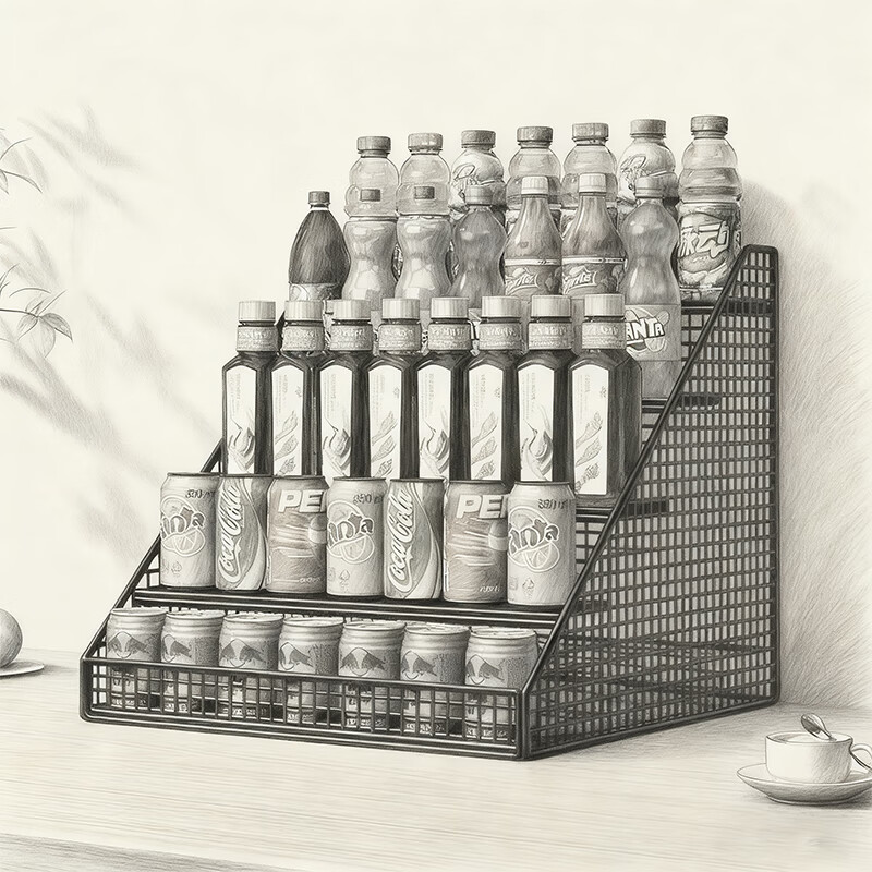 尔思家桌面置物架零食摆放架阶梯式陈列商品展示架便利店柜台饮料小货架 白色