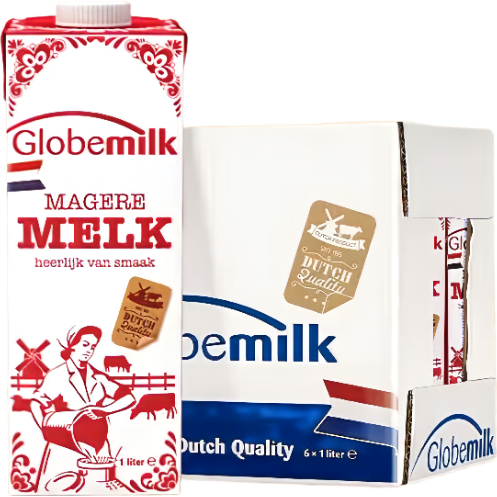 荷高超高温灭菌脱脂纯牛奶荷兰原装进口1L*6【临期清仓】