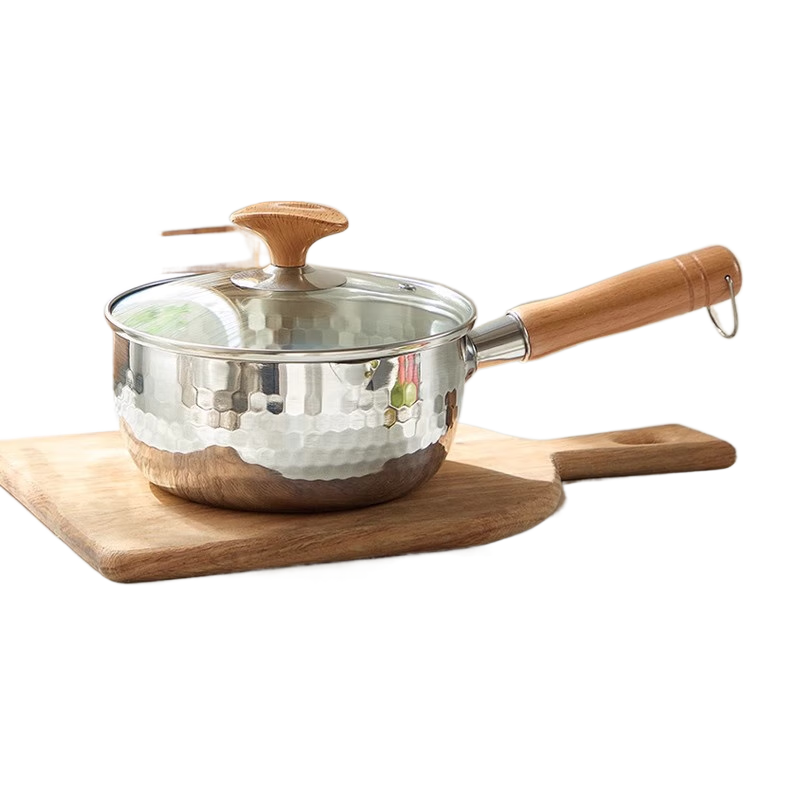 雙立人（ZWILLING）德國(guó)進(jìn)口同款品質(zhì)無(wú)涂層316L雪平鍋加厚不銹鋼奶鍋小鍋日式輔 五層加厚316款無(wú)涂層雪平鍋帶鋼化蓋 18cm