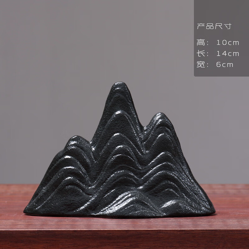 樸記陶瓷太湖石假山擺件小微景觀造景配件中式魚缸裝飾博古架禪意 錦繡山林-中號(hào)假山