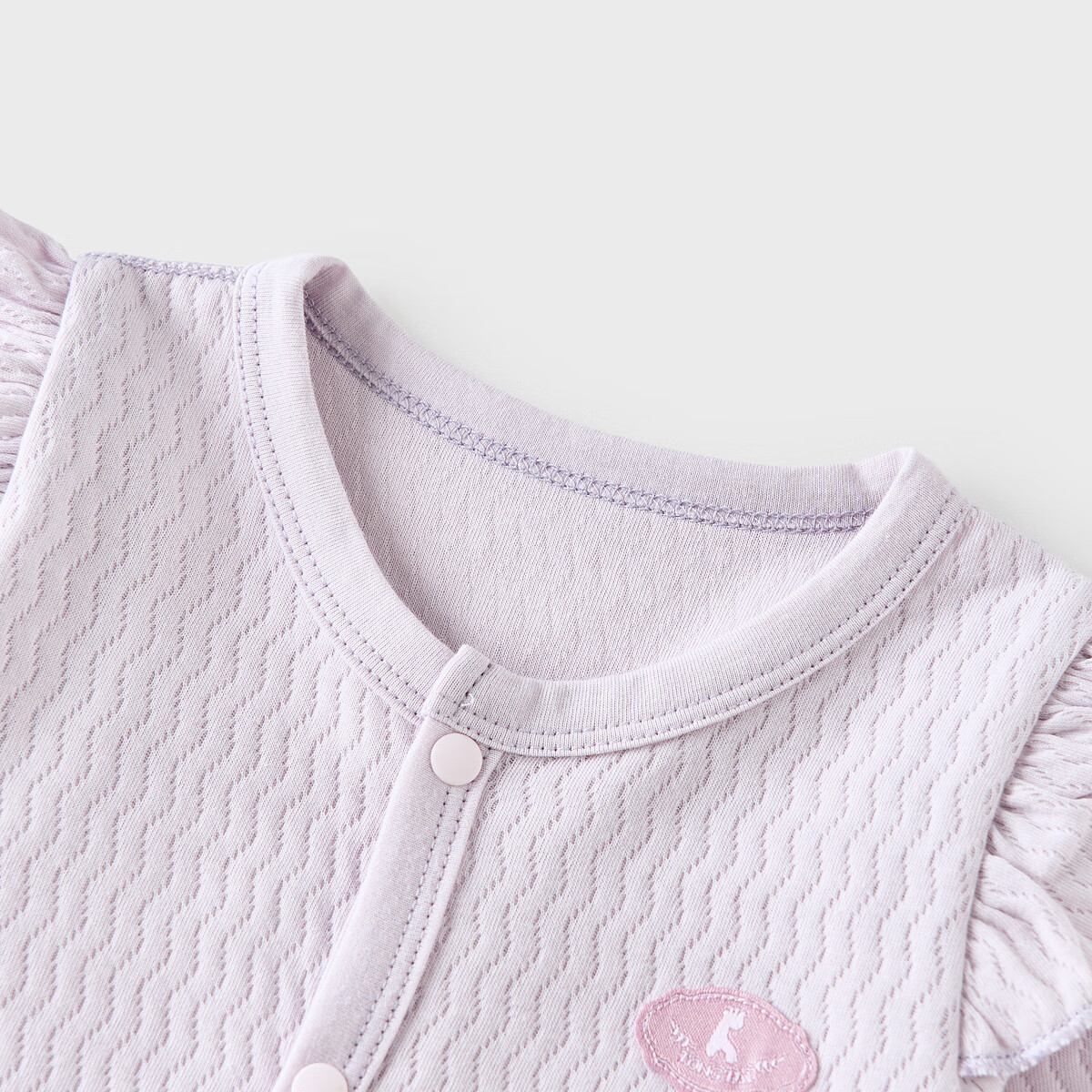 童泰(TONGTAI)女宝宝连体衣春秋季纯棉婴儿衣服新生儿哈衣爬服无骨睡衣提花 紫色 80cm