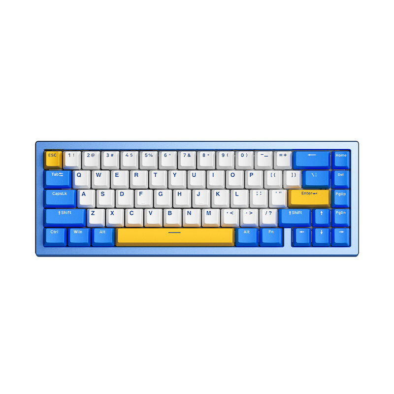 黑爵（AJAZZ） AC067三模机械键盘 三模-远峰蓝-蓝莓轴