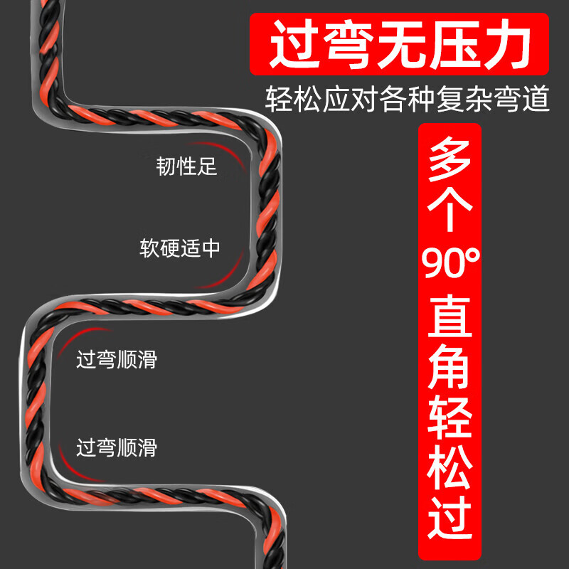 RSRDDY新款穿线神器弹簧穿线器拉线电工专用穿管器引线器穿线钢丝穿线管 [圆头]塑钢穿线线器30米