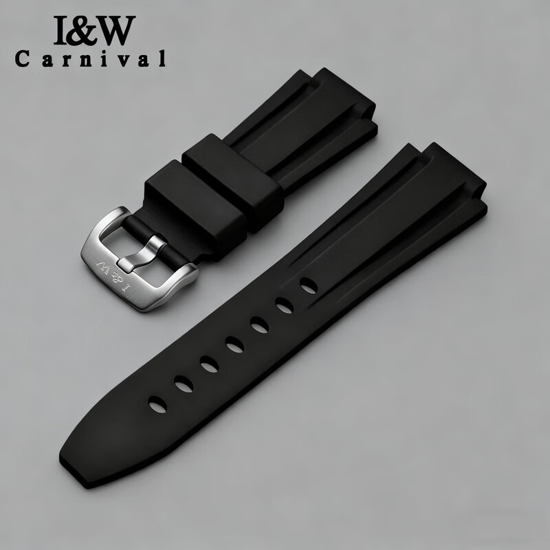 爱沃驰官方瑞士爱沃驰品牌专用原装原厂凸口液态硅胶IW手表表带男送工具 橙色