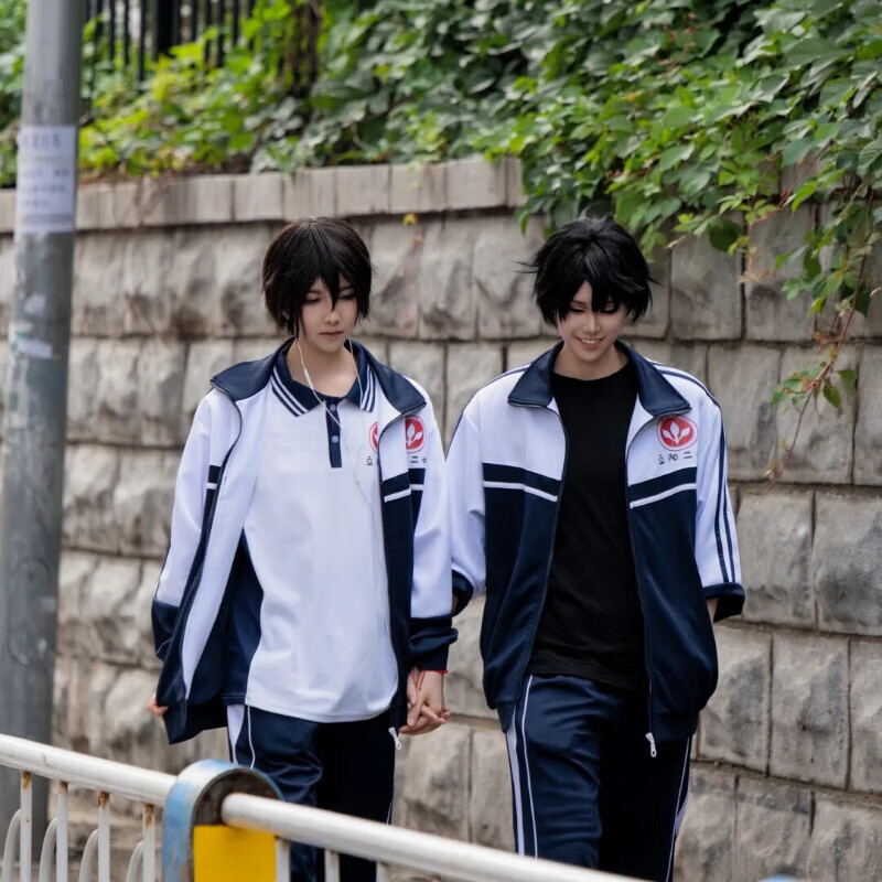 沐潼熊伪装学渣周边cos服贺朝谢俞朝俞同款校服动漫cosplay服装新中式