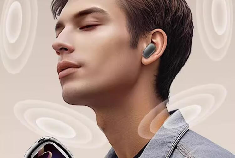 琴音（QY）启灵S09蓝牙耳机带屏幕降噪超长续航无线运动游戏音乐触屏插卡入 黑色【四种模式切换|多功能智慧屏幕】