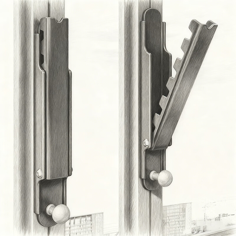 尔思家折叠伸缩晾衣架宿舍衣架旅行便携式收纳架门后挂衣钩门上凉晒神器 枪灰色1个装