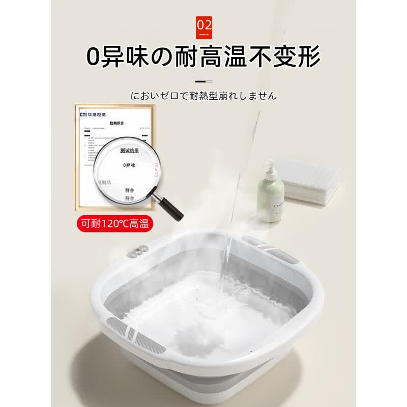 JCZS折叠洗脸盆家用塑料水盆便携式旅行学生宿舍用加厚耐用洗衣脚 特厚1个装小号/粉白色【0异味】送挂钩