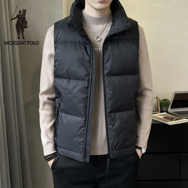 拉尔伦保罗马甲男士冬季2025新款外穿保暖防风户外立领冬装坎肩马夹