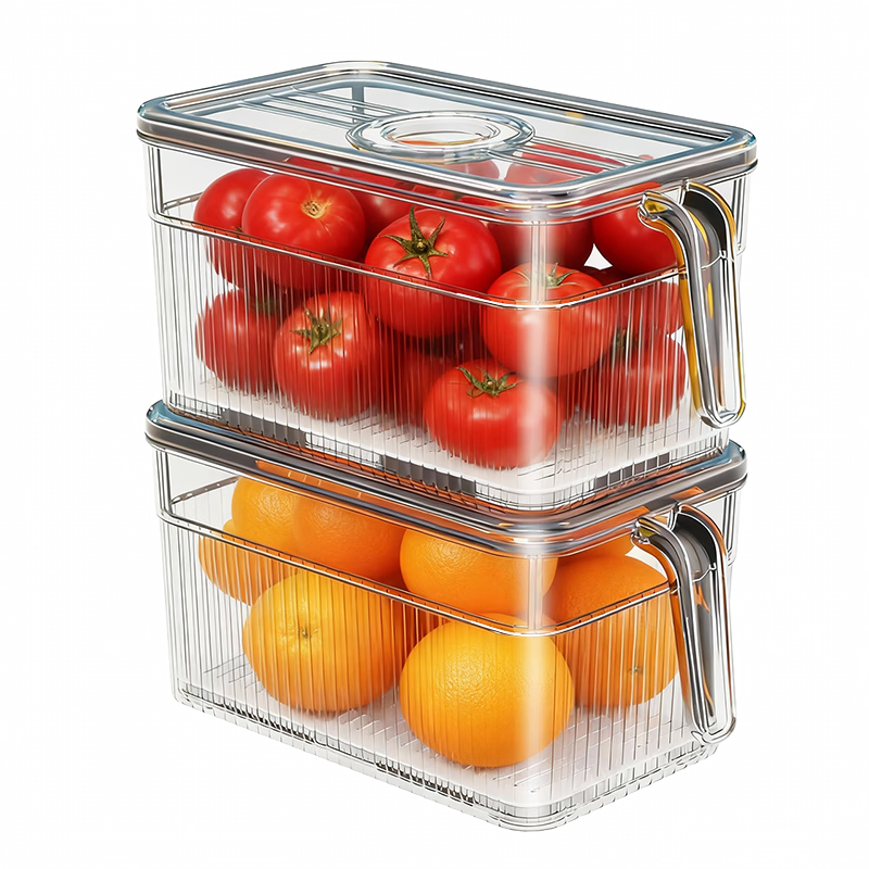 佳帮手冰箱收纳盒专用食品级透明冰箱保鲜盒鸡蛋蔬菜密封厨房冷冻储物盒