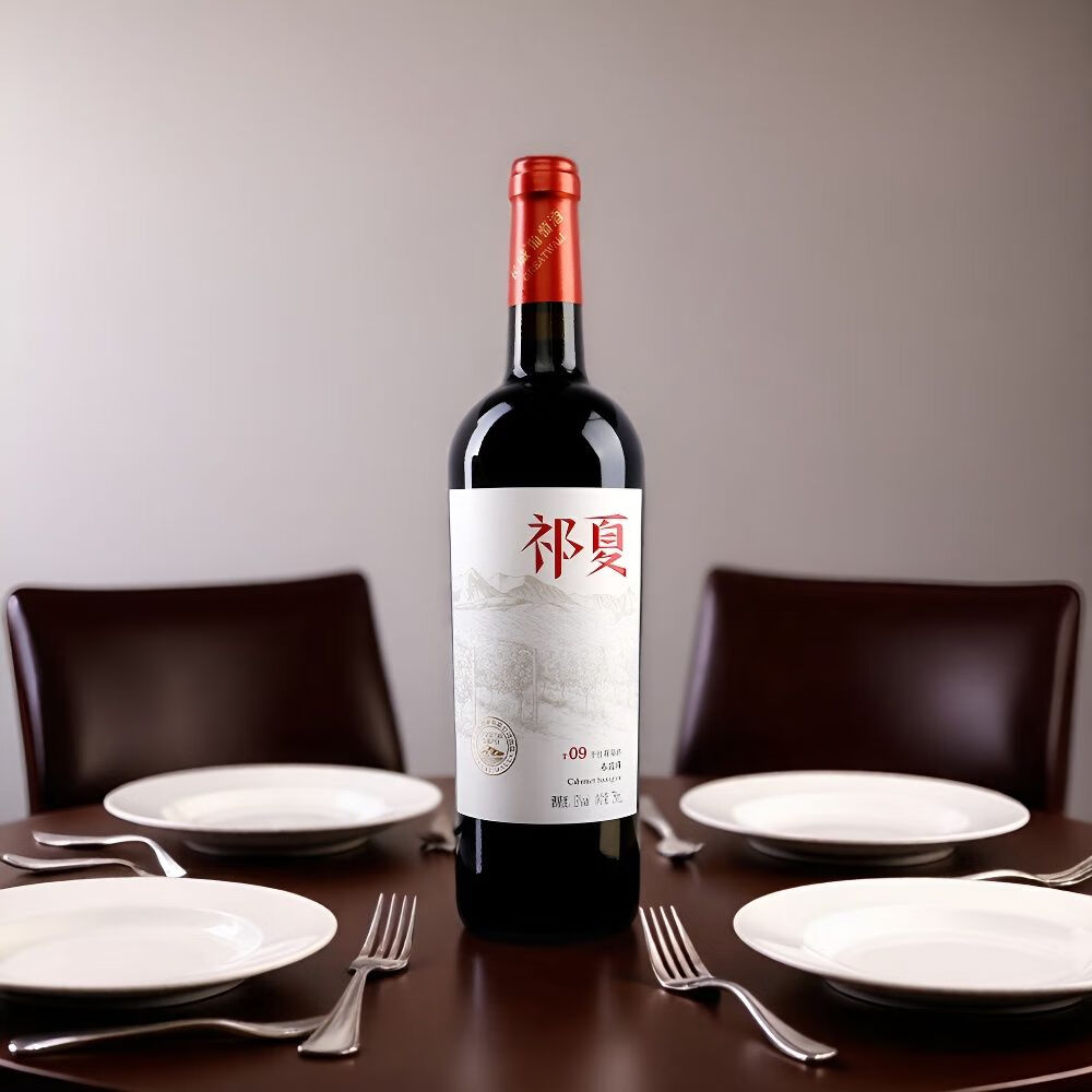 祁夏T09干红葡萄酒 750ml 商务宴请自饮微醺约会节日送礼 13度750ml*6