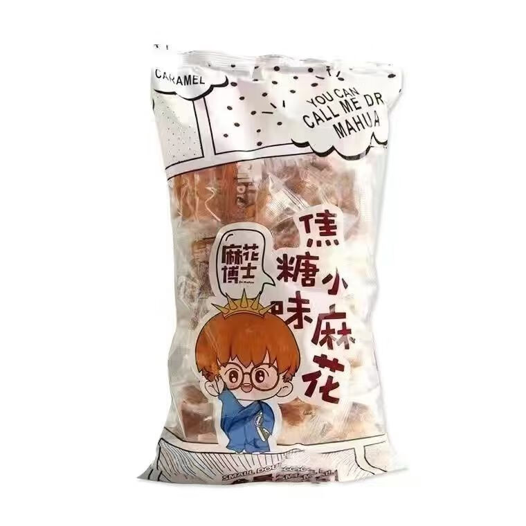 陳吉旺福博士小麻花320g袋裝芝麻焦糖蔥香味實(shí)惠裝重慶休閑 零食 焦糖味1袋