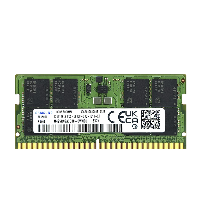 三星SAMSUNG 笔记本内存条 32G DDR5 5600频率 M425R4GA3EB0-CWM