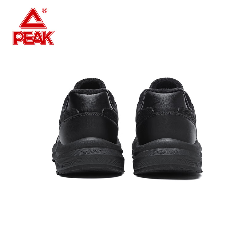 匹克态极跑步鞋软底减震耐磨登山鞋男鞋棉鞋全黑通勤冬季加绒运动鞋 黑色 39