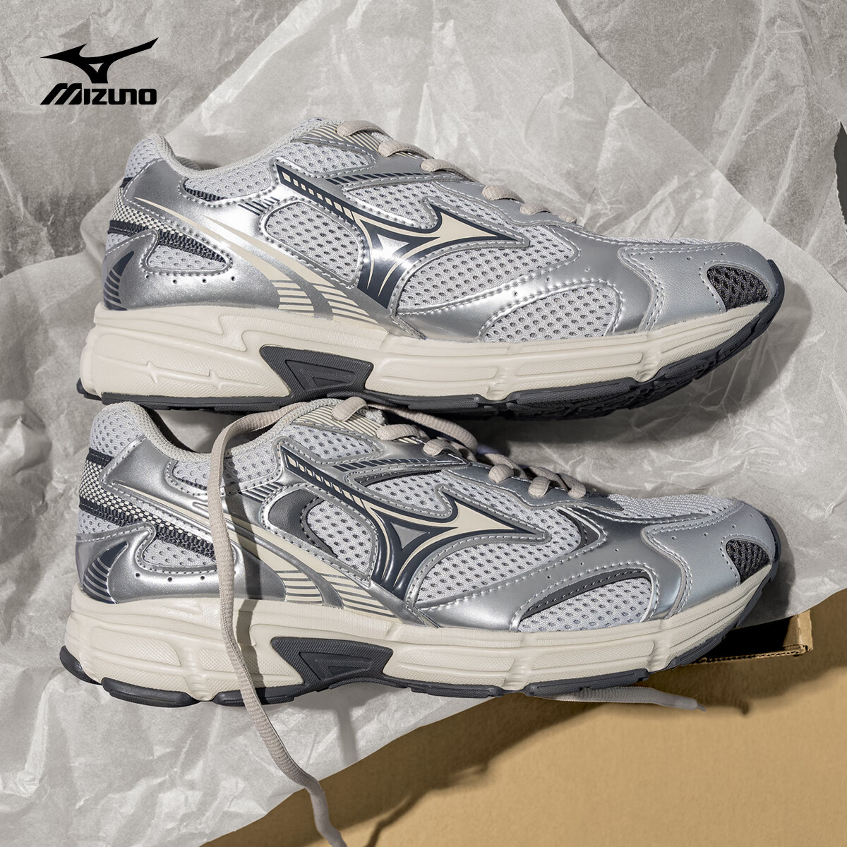 美津浓男鞋运动鞋秋季新款speed 2k缓震耐磨网面透气休闲鞋跑步鞋女 17/冰川灰 43 (280mm)