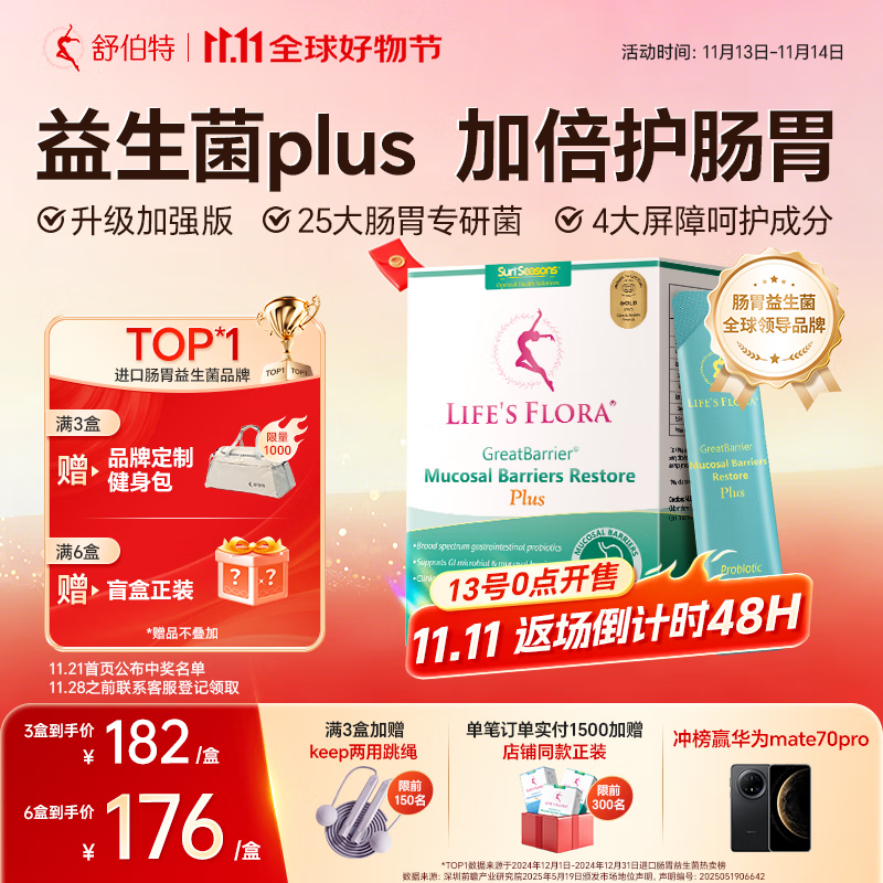 舒伯特益生菌plus成人增强免疫调理肠道菌群孕妇改善肠胃脾胃冻干粉