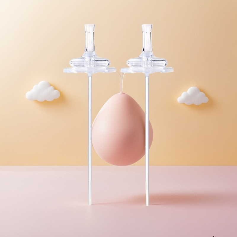 优爱心鸭嘴奶嘴【用于贝亲奶瓶配件】吸管鸭嘴奶嘴吸管手柄配 吸嘴2个+2个粗管    1岁以上用