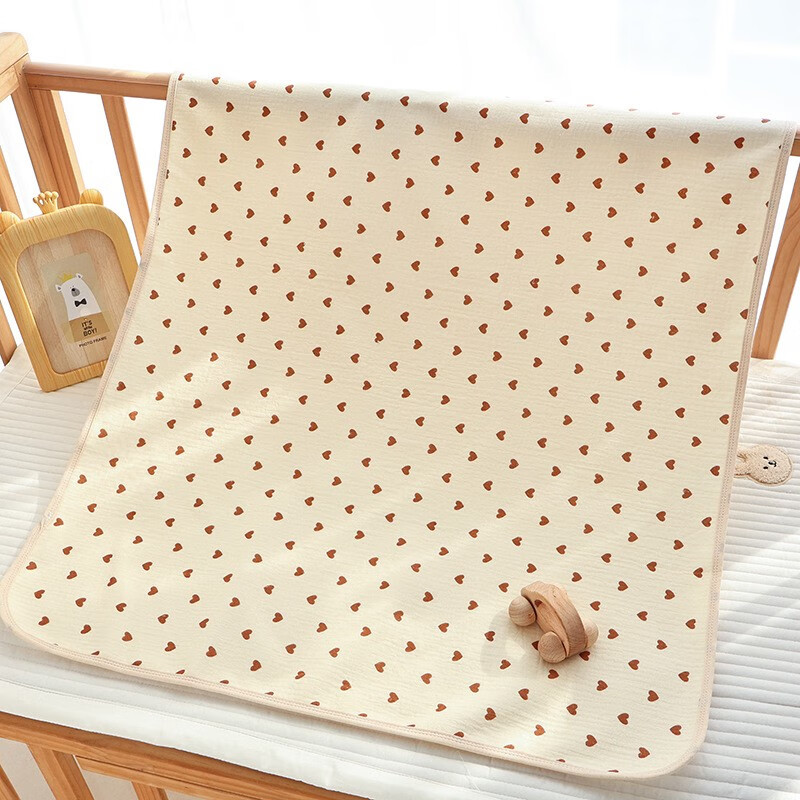 boxbaby婴儿隔尿垫 大号可洗防水床单超大透气宝宝儿童防尿床垫新生床单 升级透气棉 小爱心【50x70cm】 京东折扣/优惠券