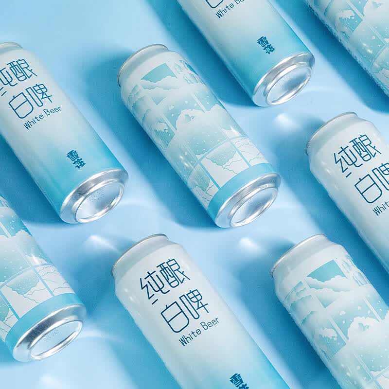 雪花啤酒 黑狮 黑狮白啤500ml*6听+纯酿白啤 500mL 18罐 组合装
