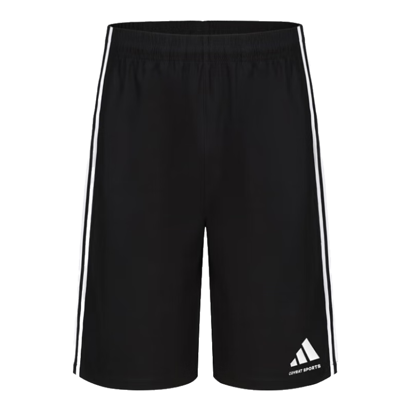 阿迪达斯短裤男夏季透气薄款宽松休闲运动梭织五分裤 黑/白 1CS-BW  3XL 