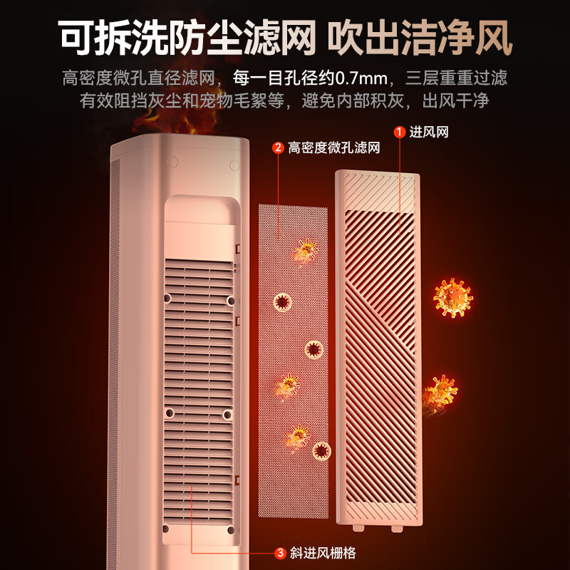 海尔（Haier）取暖器石墨烯语音暖风机家用手机蓝牙APP互联小太阳节电暖器卧室客厅电暖气新款大面积速热烤火炉 火焰加湿款【ECO+手机APP蓝牙控制+智能语音】