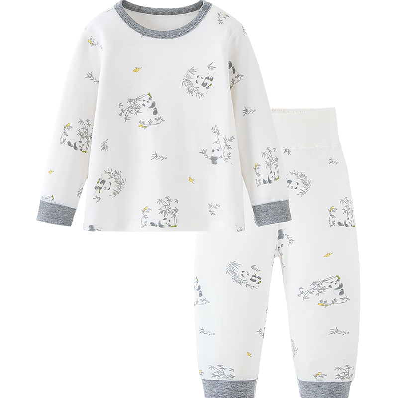 迷你巴拉兒童內(nèi)衣套裝男女童寶寶春季衣春季褲親膚抑菌透氣