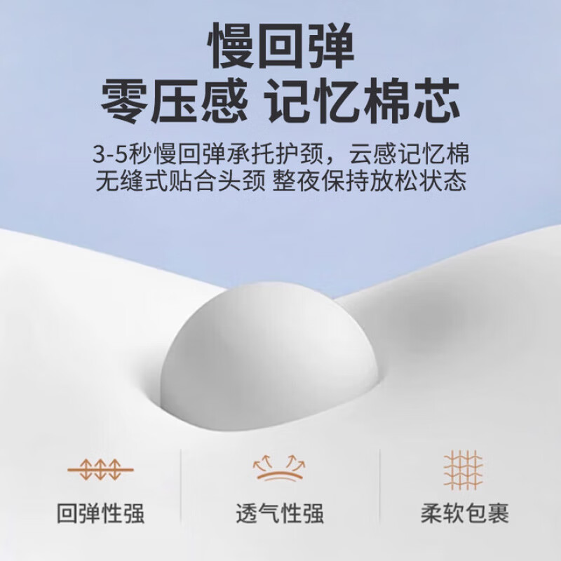 SAWAAG德国品牌枕头护颈枕颈椎病深度睡眠专用反弓侧睡助眠人体工学男女 【6D人体工学蝴蝶枕护颈枕】 A类 单只 柔软包裹 科技回弹