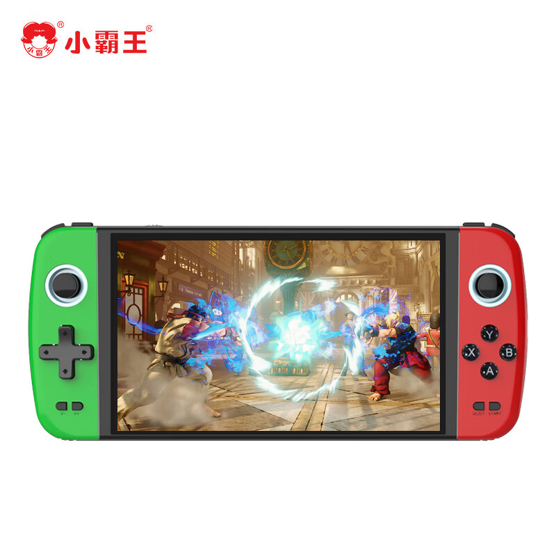 小霸王Q900掌上PSP游戏机FC怀旧双人对战摇杆街机儿童游戏机 生日礼物 7英寸红蓝款 Q900 64G