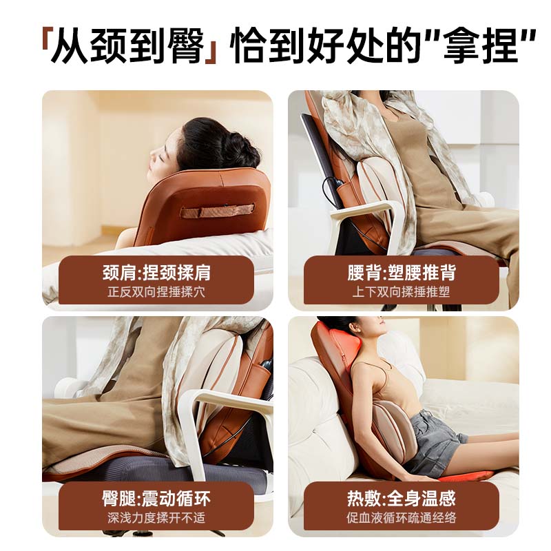 松下（Panasonic）日本按摩靠垫腰部背臀部全身多功能家用按摩器颈肩斜方肌按摩仪躺垫实用送爸妈男女朋友生日节礼物 【标准版】EW-RADK2