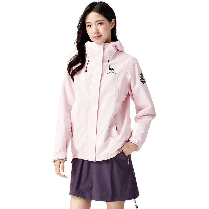 骆驼女装冲锋衣女三合一户外暴雨级防水防风外套登山服男