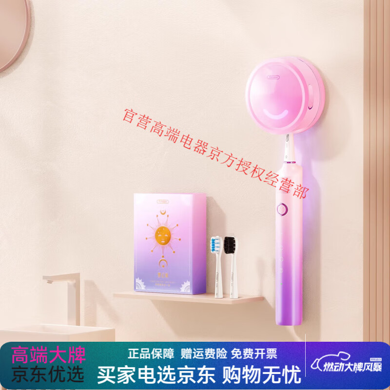 同诗/艾齐电动牙刷壁挂式消毒杀菌牙刷全自动情侣款套装礼物U1 礼盒梦幻紫[配2支刷头+壁挂杀菌