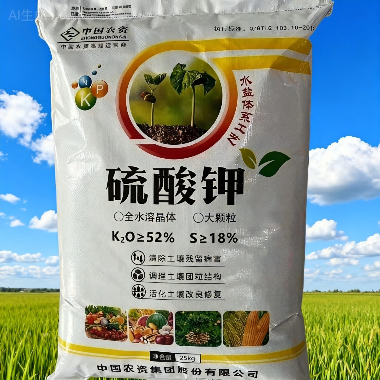 中国农资;SINO-AGRI5斤高端高钾高纯度硫酸钾好原料水溶肥营瓜果蔬菜草莓优惠中 高钾高纯度硫酸钾颗粒 5斤 分装 高钾高纯度钾肥花卉 农作物