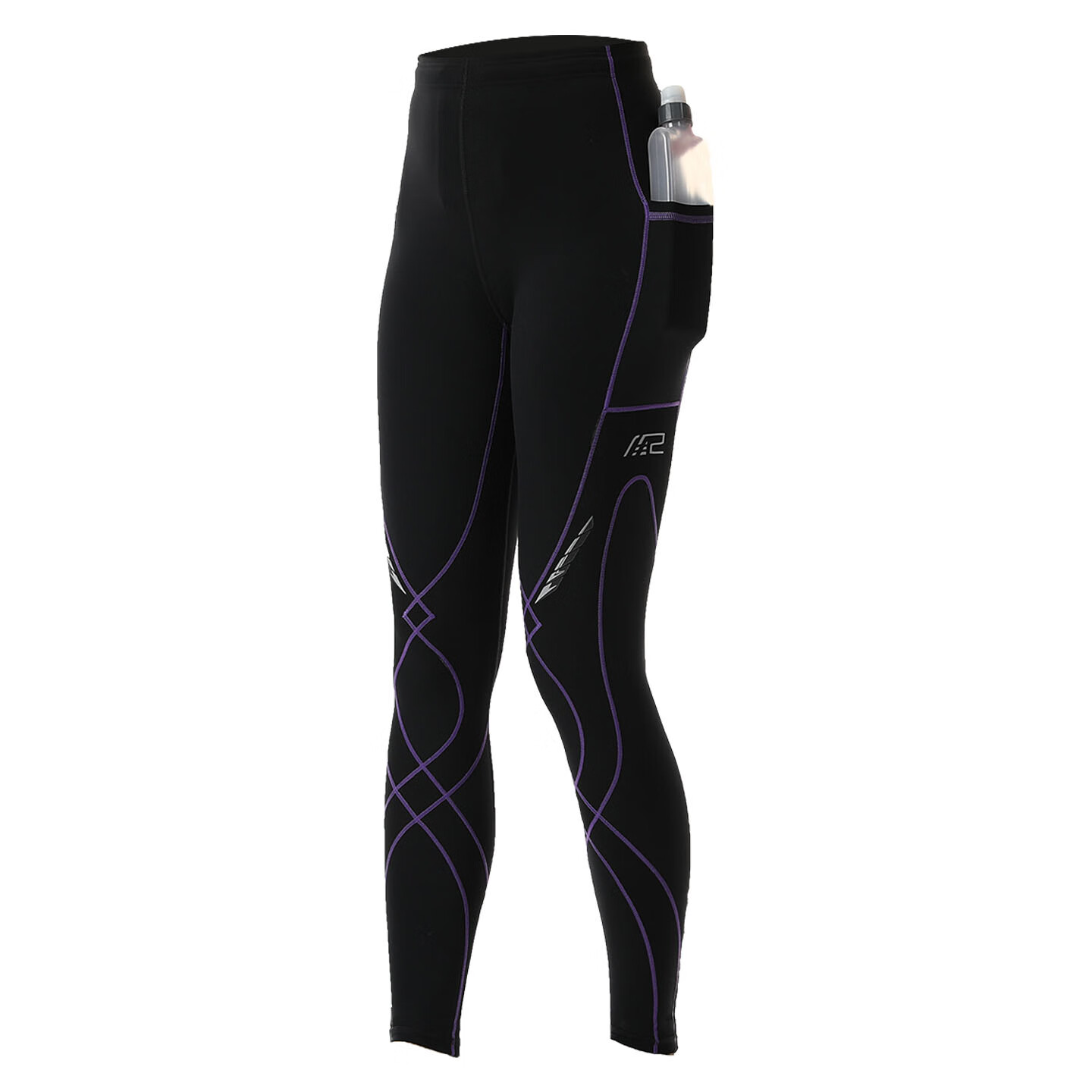 MZPX名泽品压缩裤女SH款运动马拉松跑步护膝护腰健身速干紧身长裤秋冬 女SH款（左右口袋）黑色 磨毛绒4度至20度气温合适 3XL (裤腰周长平量80cm)