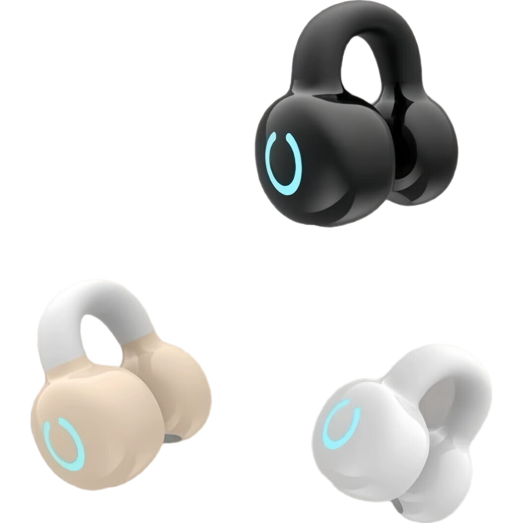 夹耳式无线蓝牙耳机2025新款跑步运动超长续航大电量高颜值不入耳开放式单耳 黑色 单耳