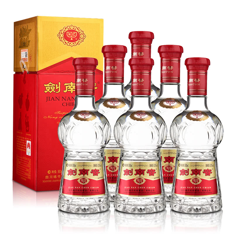 剑南春 剑南春水晶剑52度500ml*6 浓香型白酒 整箱 送礼自饮 52度 500mL 6瓶