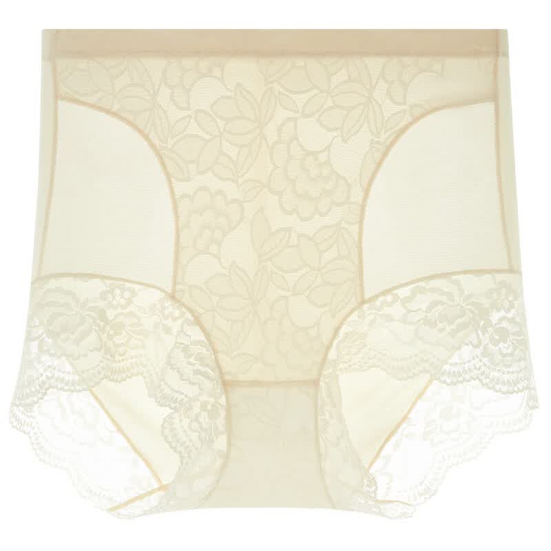 古今（GUJIN）内裤女士莫代尔亲肤纯欲蕾丝裤衩高腰收腹骐骥大红新年本命马 香槟+奶咖 2条 2XL 推荐体重120-150斤