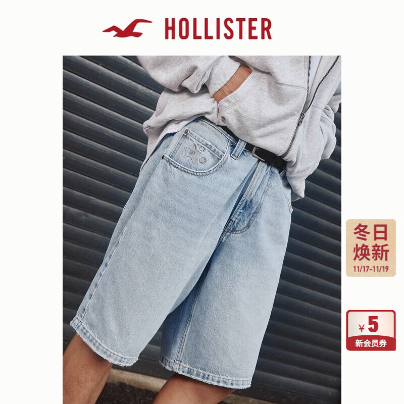 HOLLISTER25���¿�baggy��ʽ���Ž�ͷ���ţ�ж̿���װ328-5234 ǳɫˮϴ 32 180/82A 124.48Ԫ