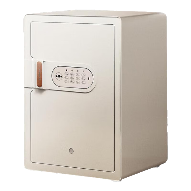 卡嘜(CRMCR)智能保險柜家用型辦公財務家庭保險箱輕奢遠程指紋密碼全鋼實心防盜防搬走首飾柜珠寶保管箱保密柜 60奶咖人臉密碼遠程【已接入米家】【C級防盜鎖】